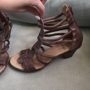 Chunky heel gladiator sandals